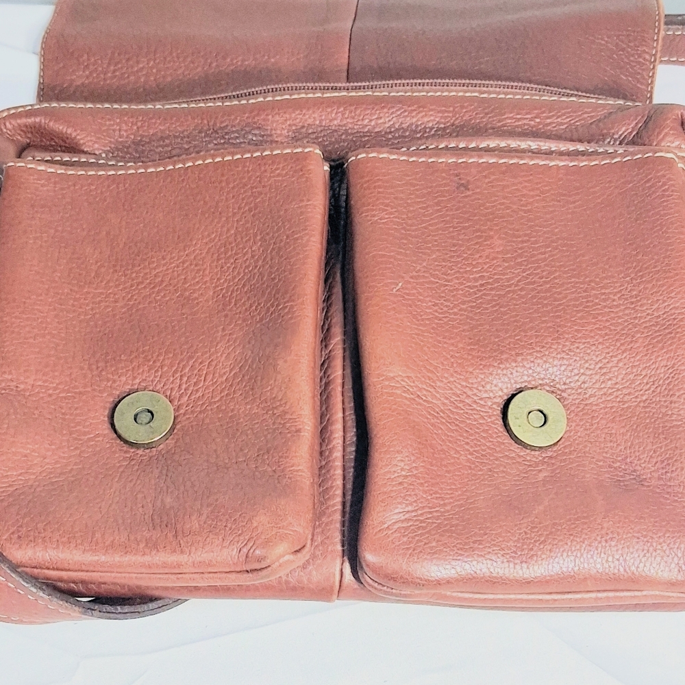 Avorio Vera Pelle Italian Fine Buttery Leather Magnetic Snap Shoulder/Sling Bag - Picture 9 of 12